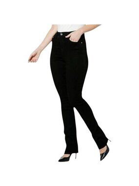 DG2 by Diane Gilman Jean Size 22PW Soft and Sleek Denim Baby Bootcut Black NEW